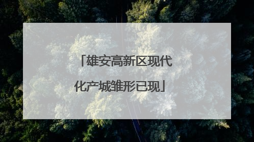 雄安高新区现代化产城雏形已现