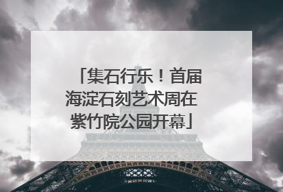 集石行乐！首届海淀石刻艺术周在紫竹院公园开幕