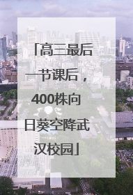 高三最后一节课后，400株向日葵空降武汉校园