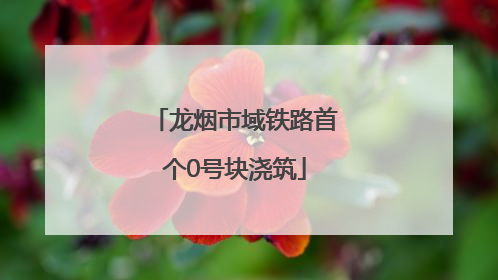 龙烟市域铁路首个0号块浇筑