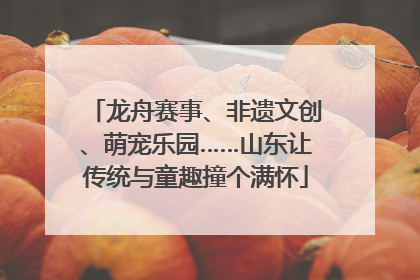 龙舟赛事、非遗文创、萌宠乐园……山东让传统与童趣撞个满怀