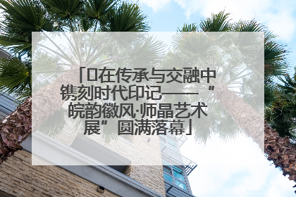 ﻿在传承与交融中镌刻时代印记——“皖韵徽风·师晶艺术展”圆满落幕