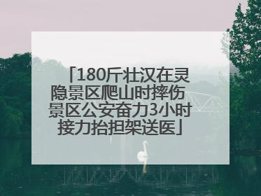 180斤壮汉在灵隐景区爬山时摔伤 景区公安奋力3小时接力抬担架送医