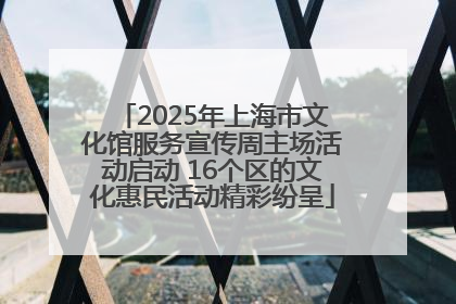 2025年上海市文化馆服务宣传周主场活动启动 16个区的文化惠民活动精彩纷呈