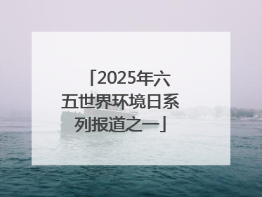 2025年六五世界环境日系列报道之一