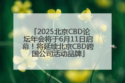 2025北京CBD论坛年会将于6月11日启幕！将延续北京CBD跨国公司活动品牌