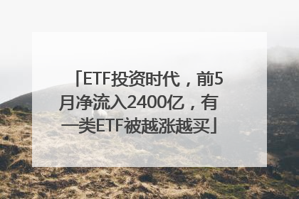 ETF投资时代，前5月净流入2400亿，有一类ETF被越涨越买